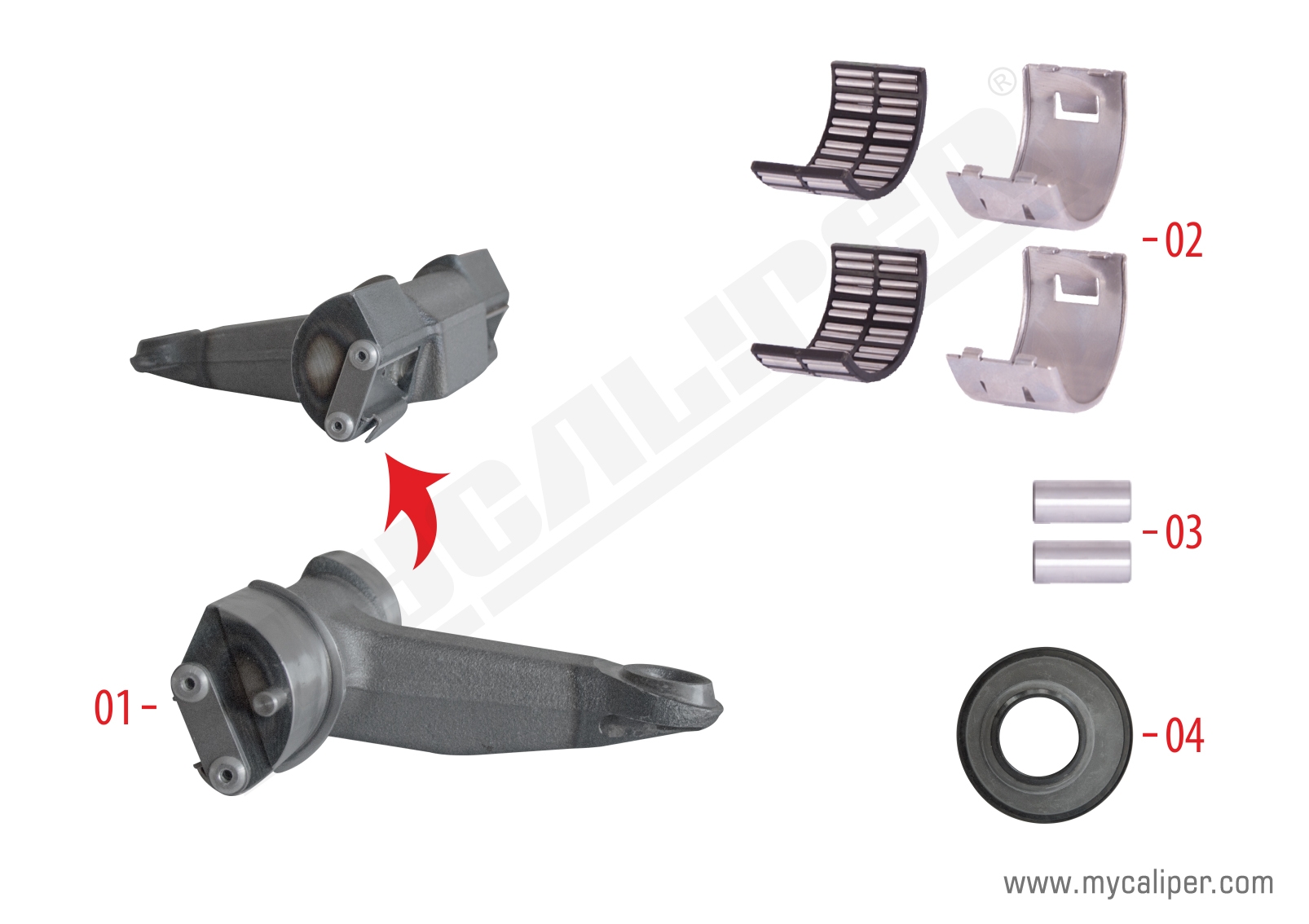 Caliper Lever Repair Kit (Radial L/R - Front)