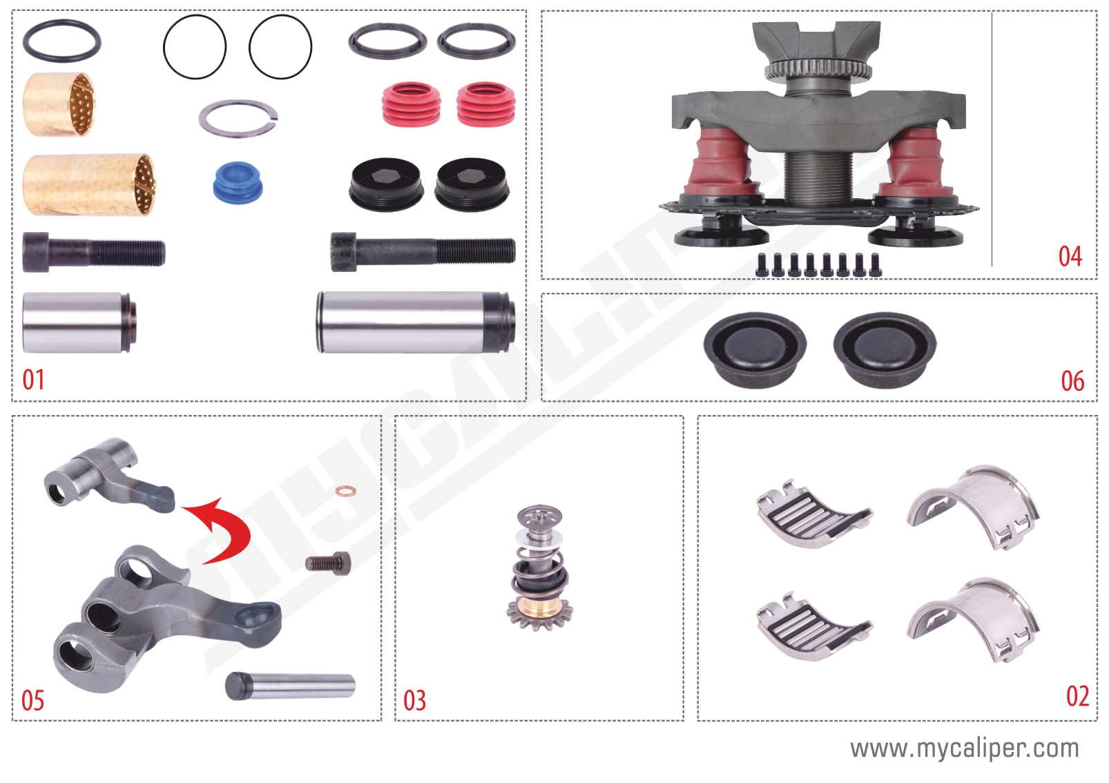 Caliper Repair Set New Type (Without Pin) 